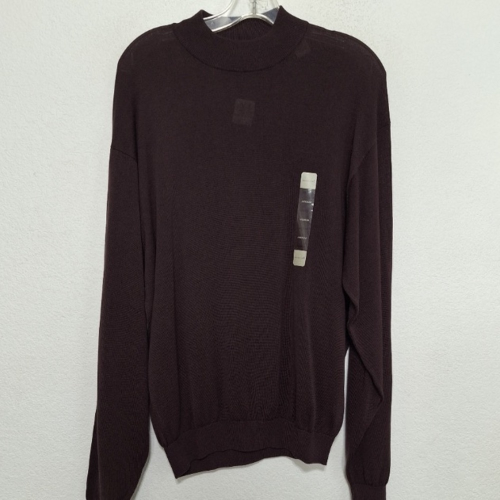 *Pronto Uomo NEW Brown Men’s Classic Business Casual Silk Blend Sweater Size M